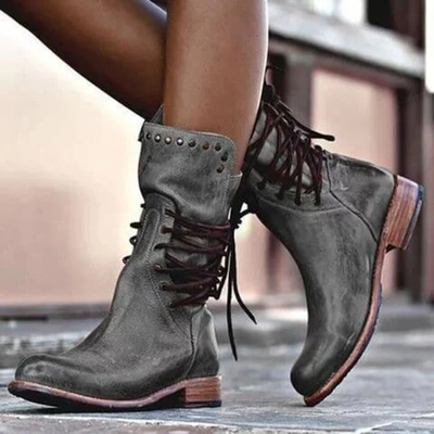 Alisha | Leather Boots with Laces