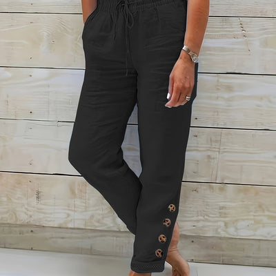Linnea™ – Slim Straight Cotton Pants