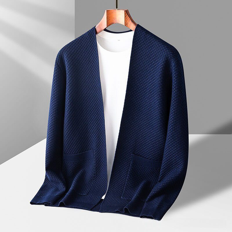 James™  - Comfortable Honeycomb Knit Cardigan
