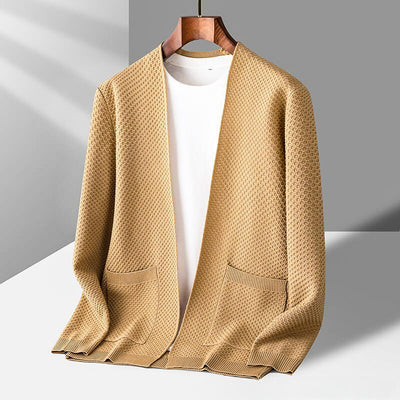 James™  - Comfortable Honeycomb Knit Cardigan