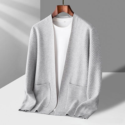 James™  - Comfortable Honeycomb Knit Cardigan