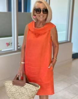 Bethany | Draped Neck Shift Dress