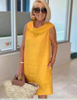 Bethany | Draped Neck Shift Dress