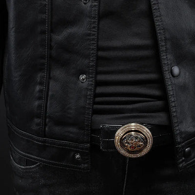 Darius™ | Premium leather jacket in motorcycle style