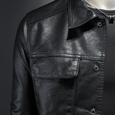 Darius™ | Premium leather jacket in motorcycle style