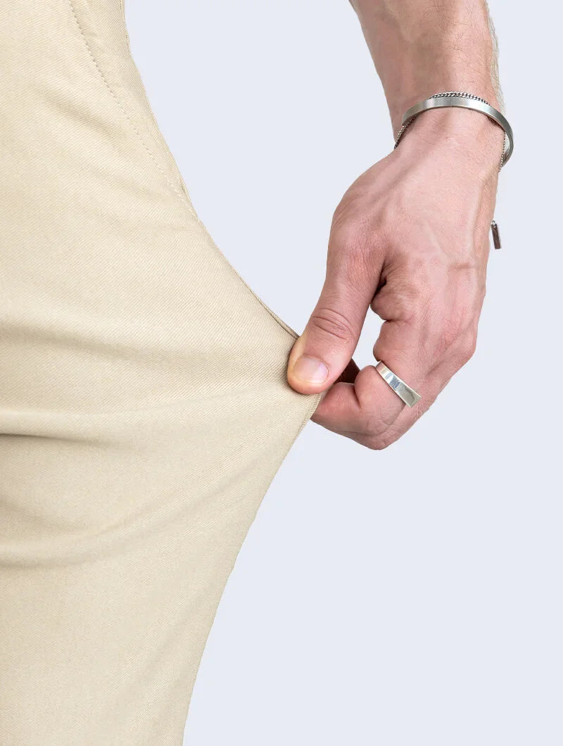 Noa Stretch Broek - Kaki