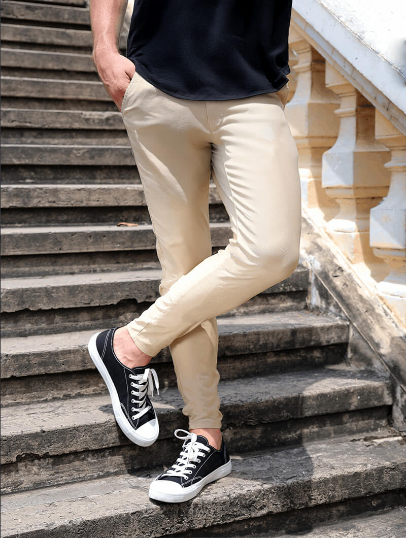 Noa Stretch Broek - Kaki