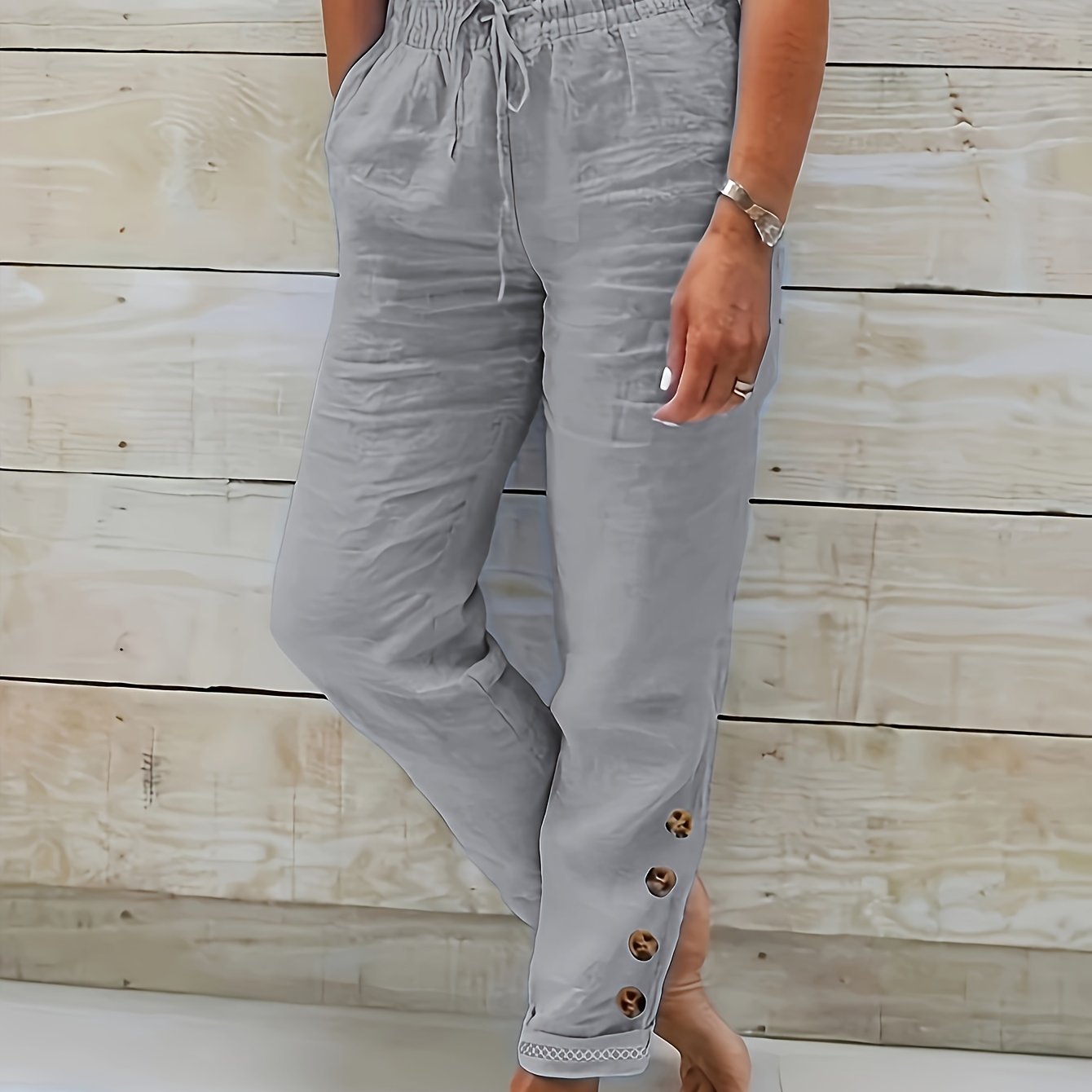 Linnea™ – Slim Straight Cotton Pants