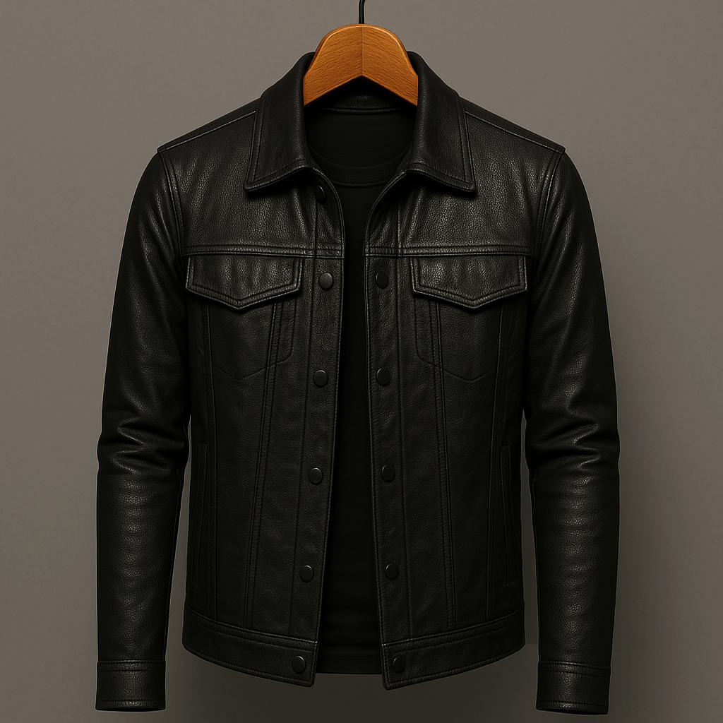 Darius™ | Premium leather jacket in motorcycle style