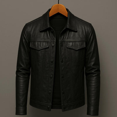 Darius™ | Premium leather jacket in motorcycle style