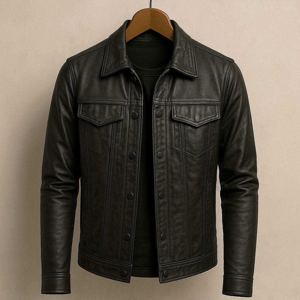 Darius™ | Premium leather jacket in motorcycle style