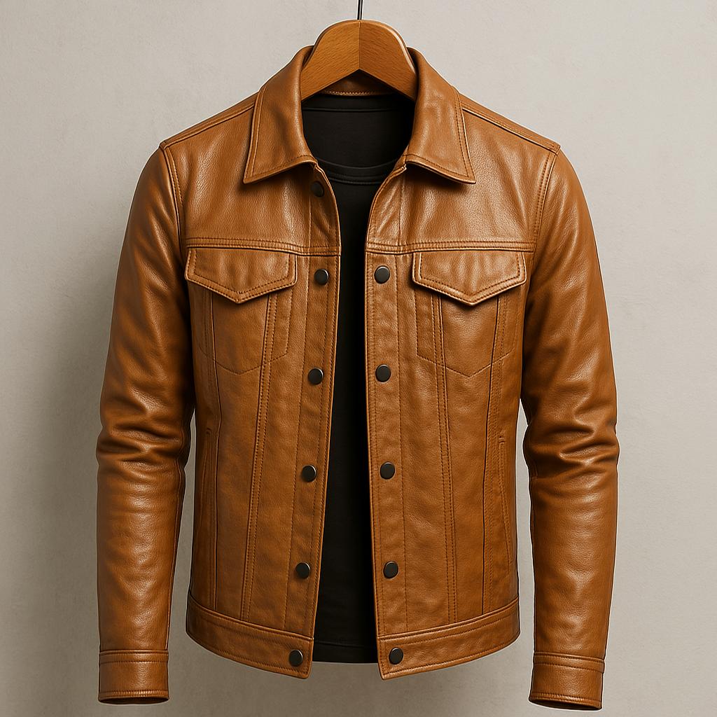 Darius™ | Premium leather jacket in motorcycle style
