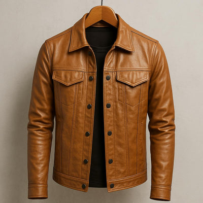 Darius™ | Premium leather jacket in motorcycle style