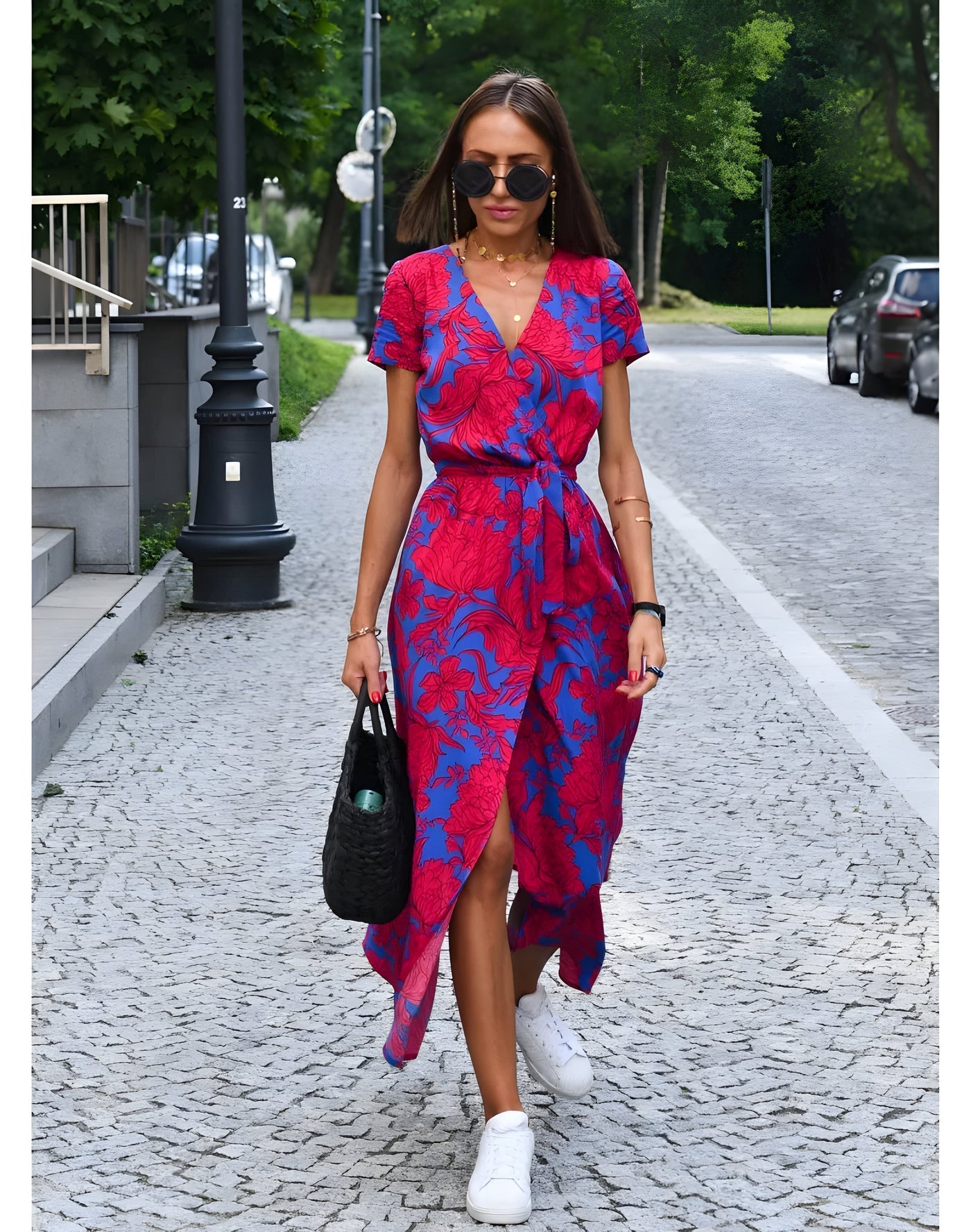 Delaney | Stylish Floral Print Wrap Dress
