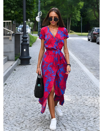 Delaney | Stylish Floral Print Wrap Dress