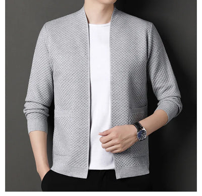 James™  - Comfortable Honeycomb Knit Cardigan