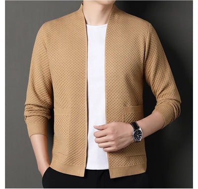 James™  - Comfortable Honeycomb Knit Cardigan