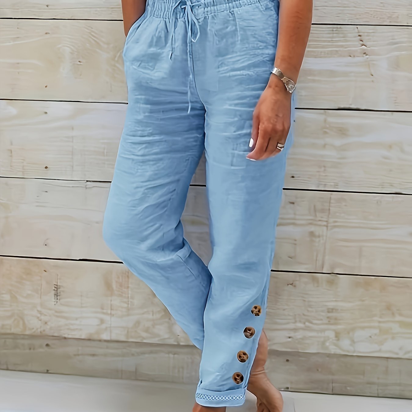 Linnea™ – Slim Straight Cotton Pants