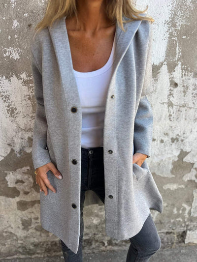 Jacqueline | Casual Hoodie Jacket with Buttons