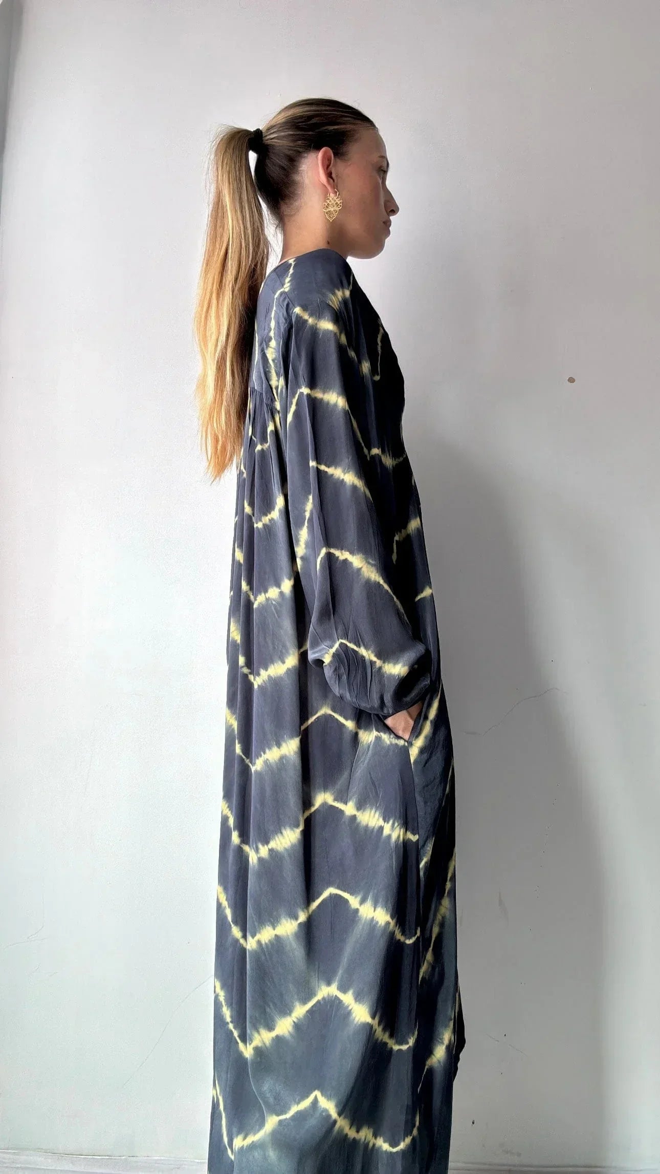 Lina™ - Long Sleeve Striped Print Dress