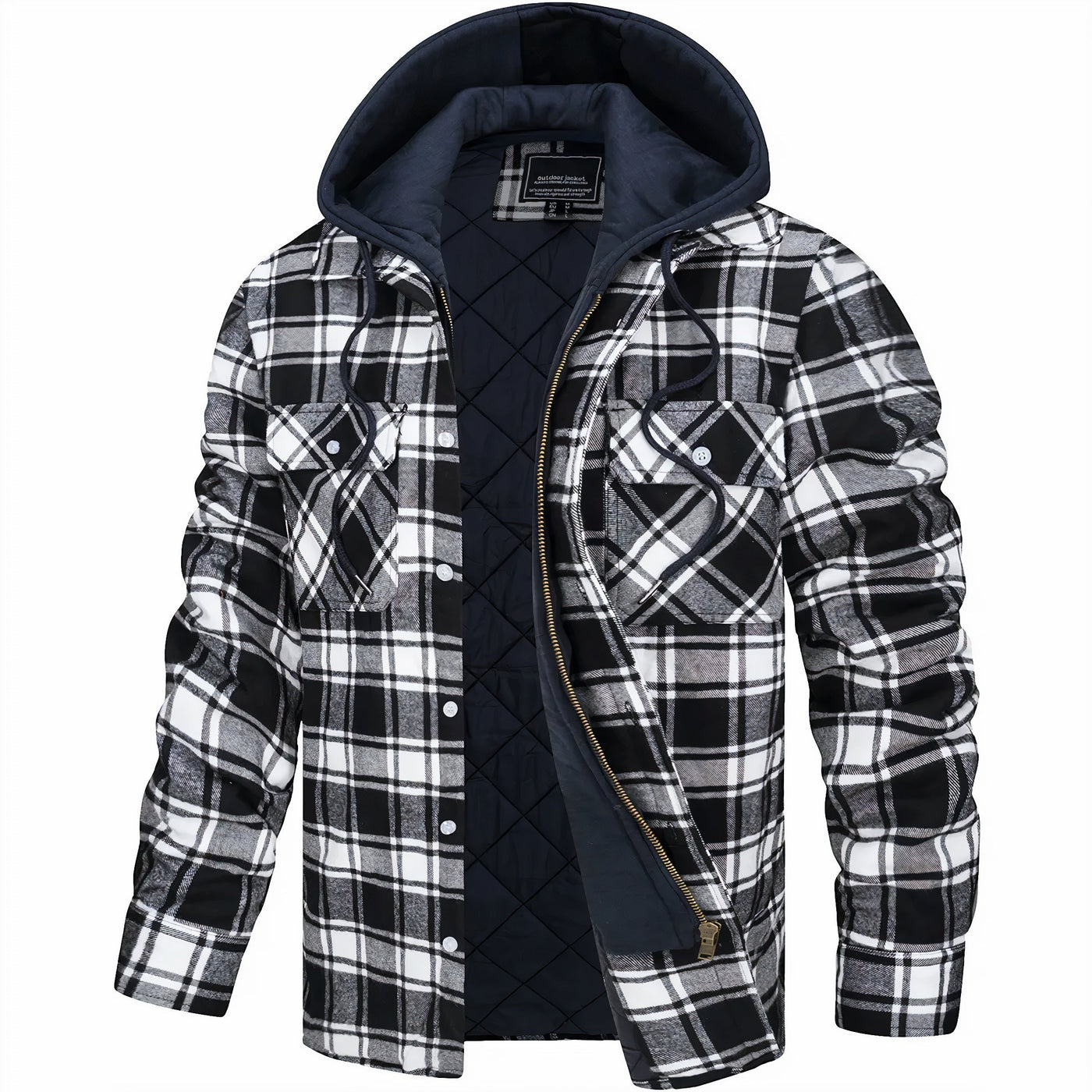 Julius | Checkered Jacket with Zipper